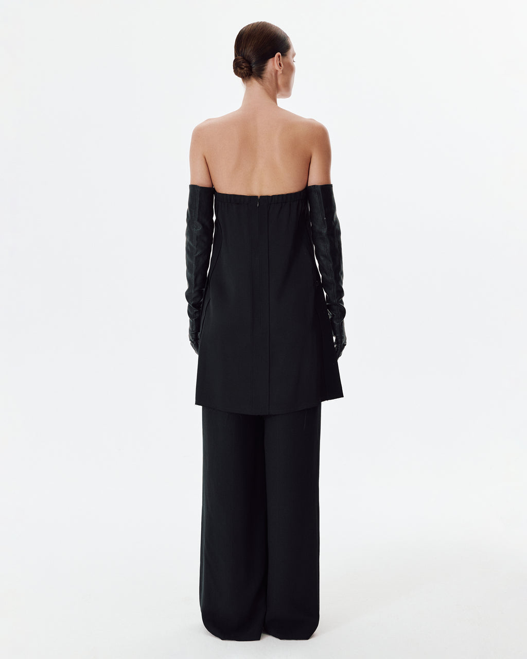 Origami Crepe Pants in Black