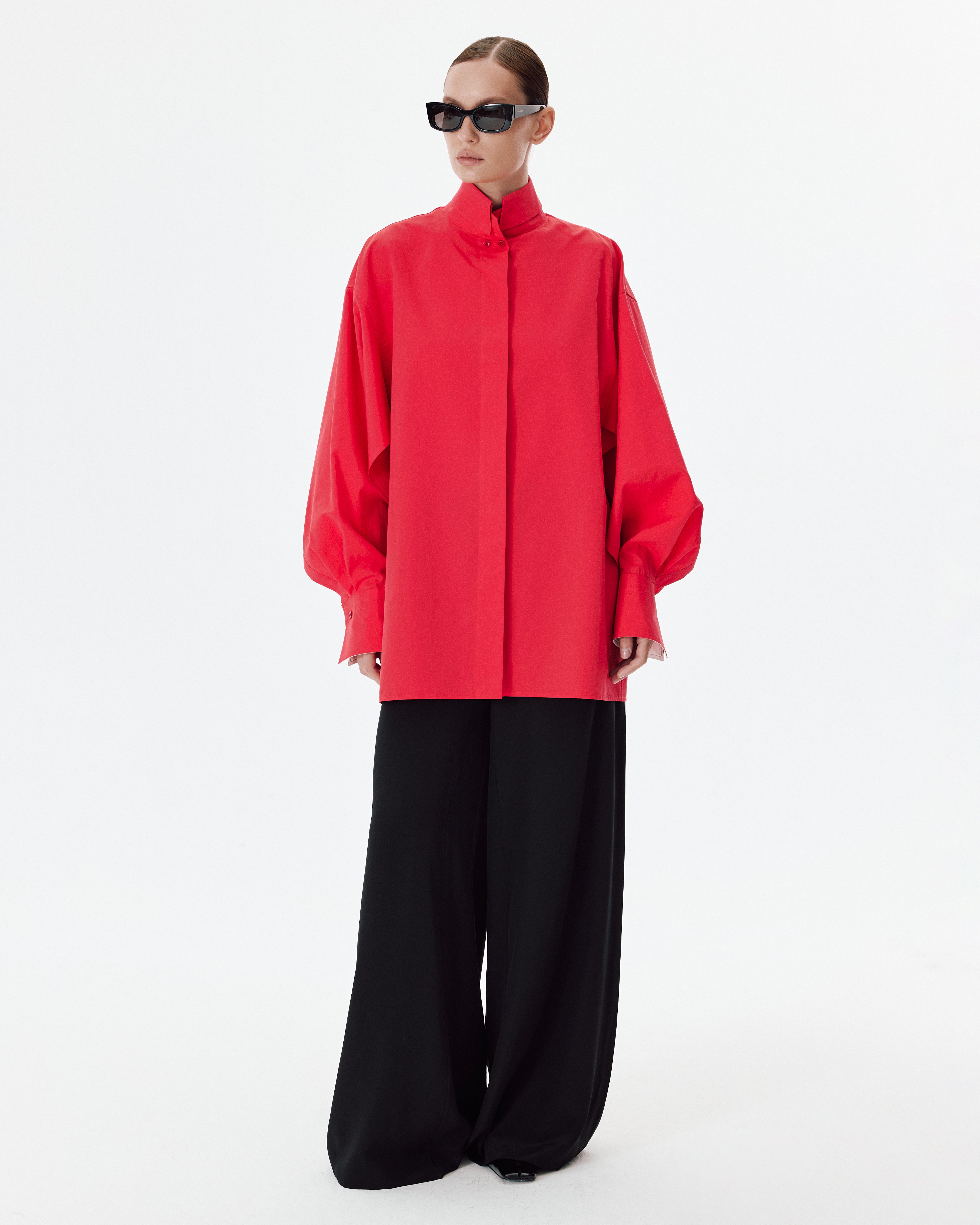 Milena Shirt in Lipstick Red