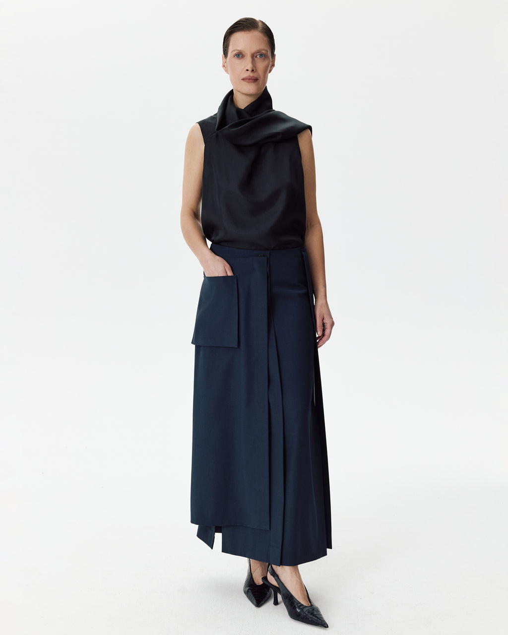 Gentleman Skirt Navy Blue