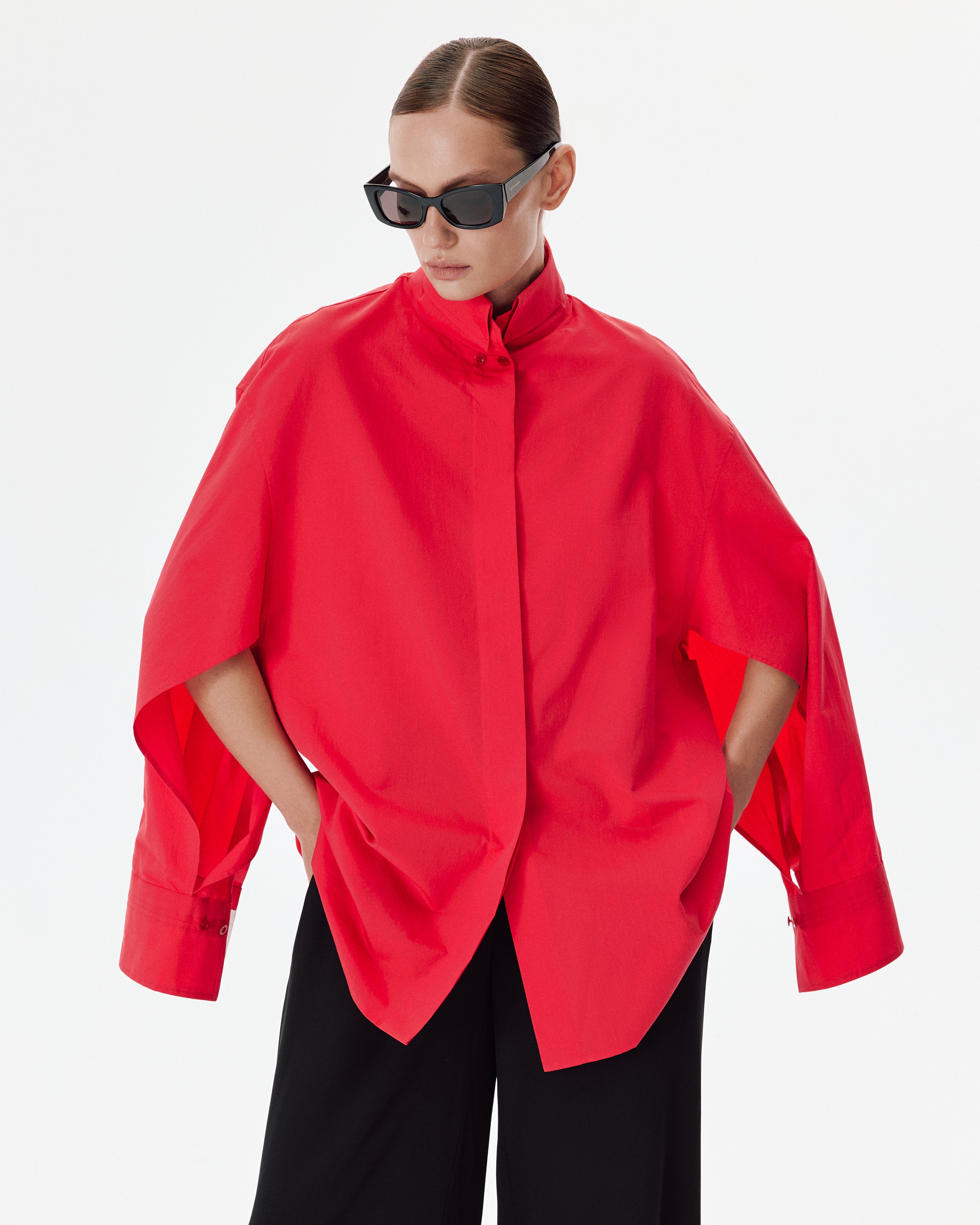 Milena Shirt in Lipstick Red