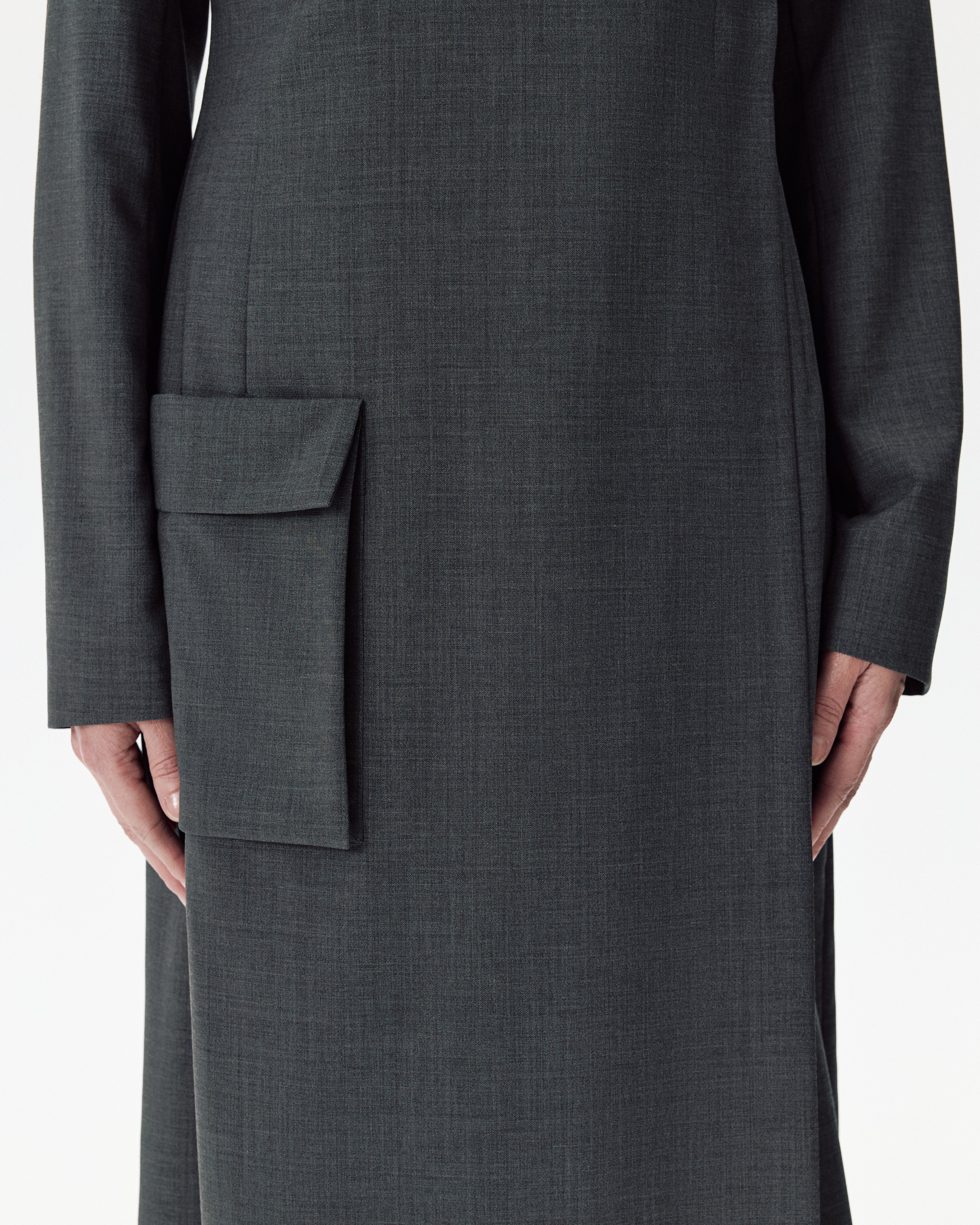 Safari Dress Grey Melange