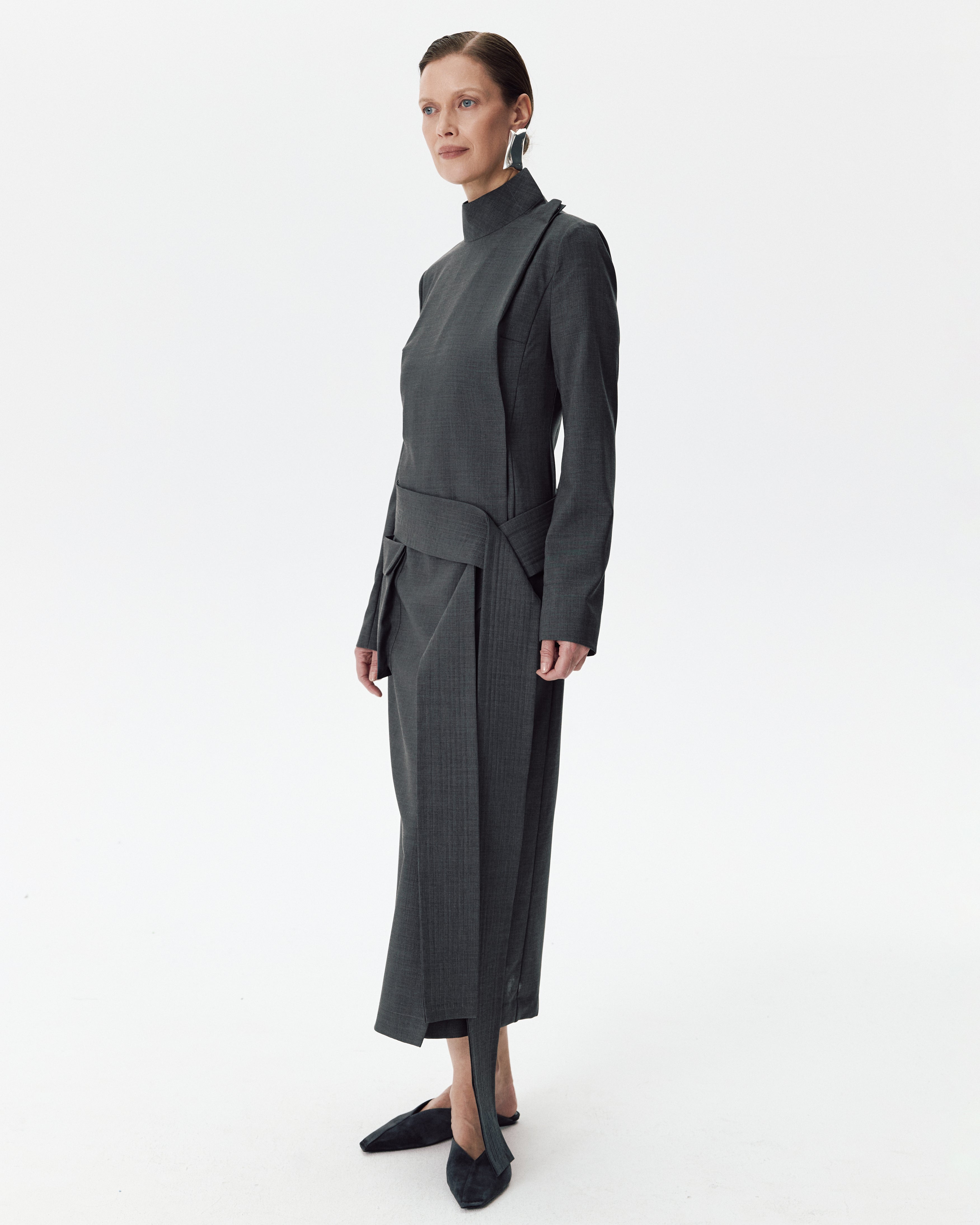 Safari Dress Grey Melange