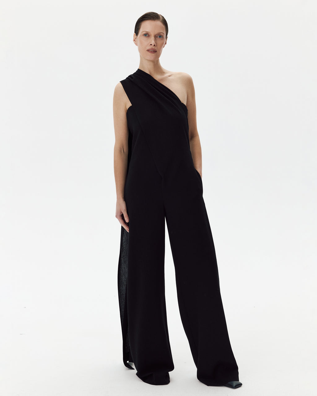 Assymetry Jumpsuit Black