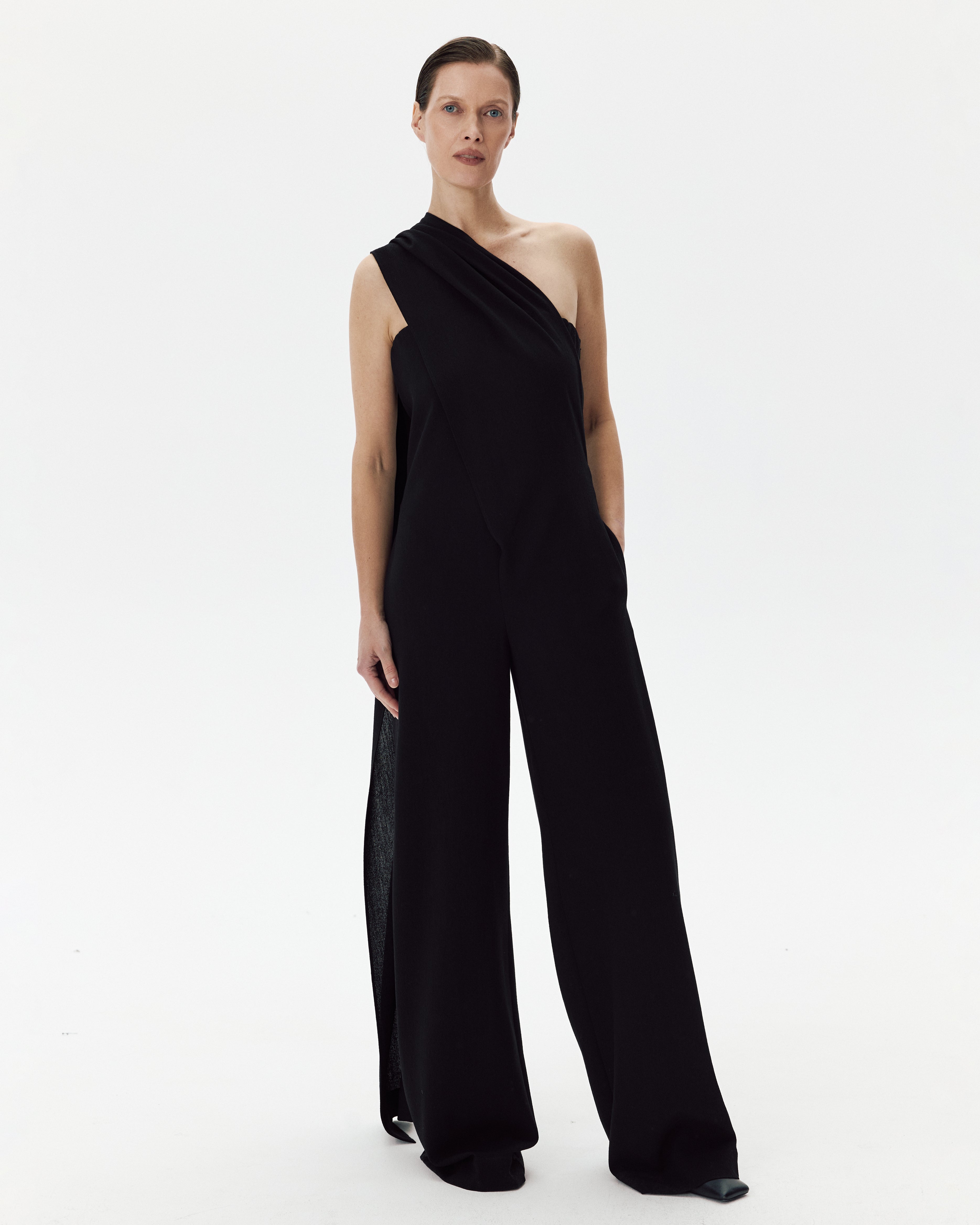 Assymetry Jumpsuit Black