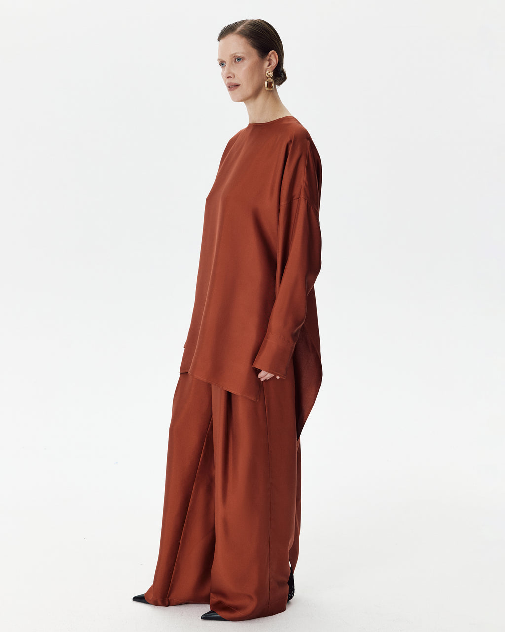 Reversible Blouse Burnt Brick