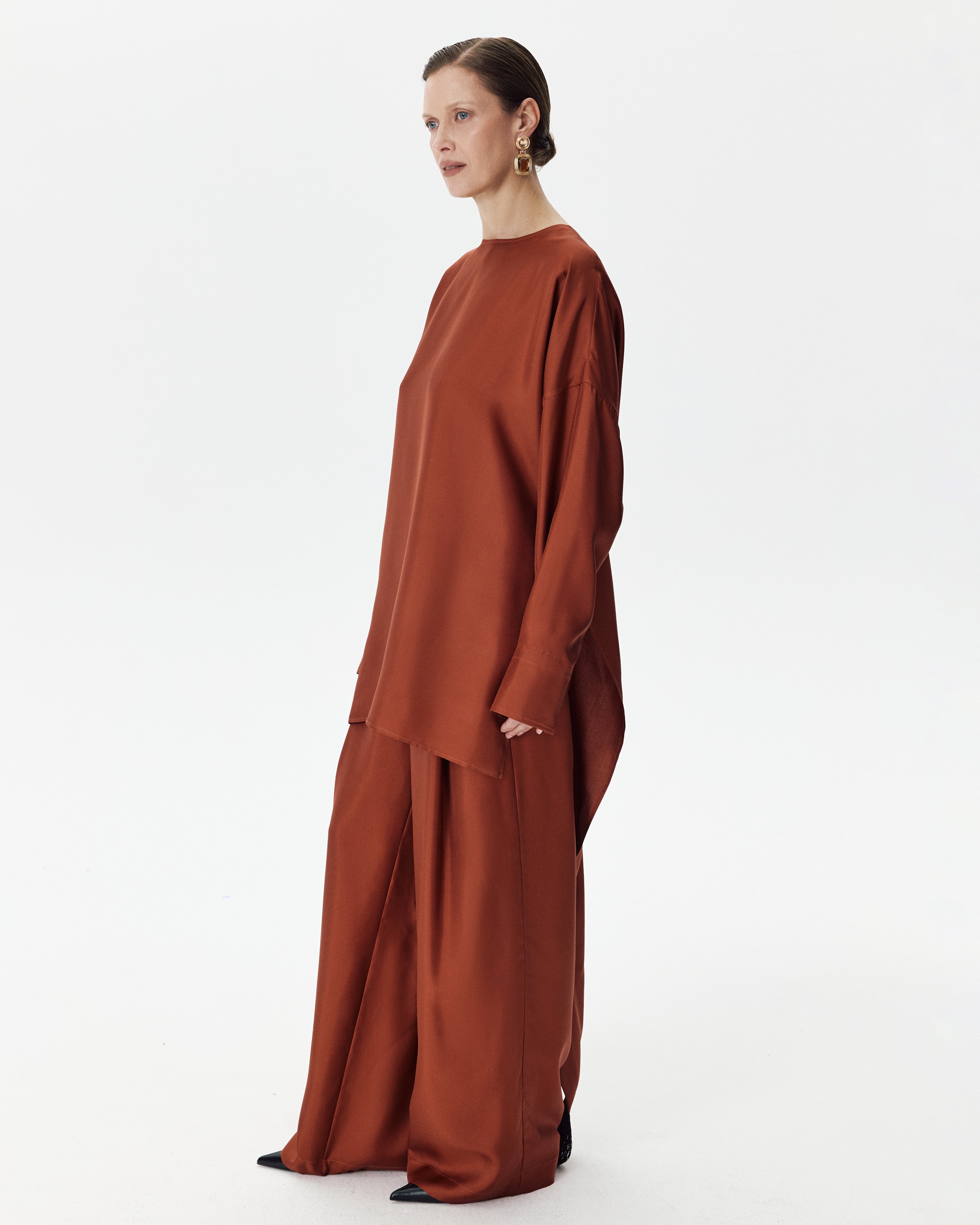 Reversible Blouse Burnt Brick