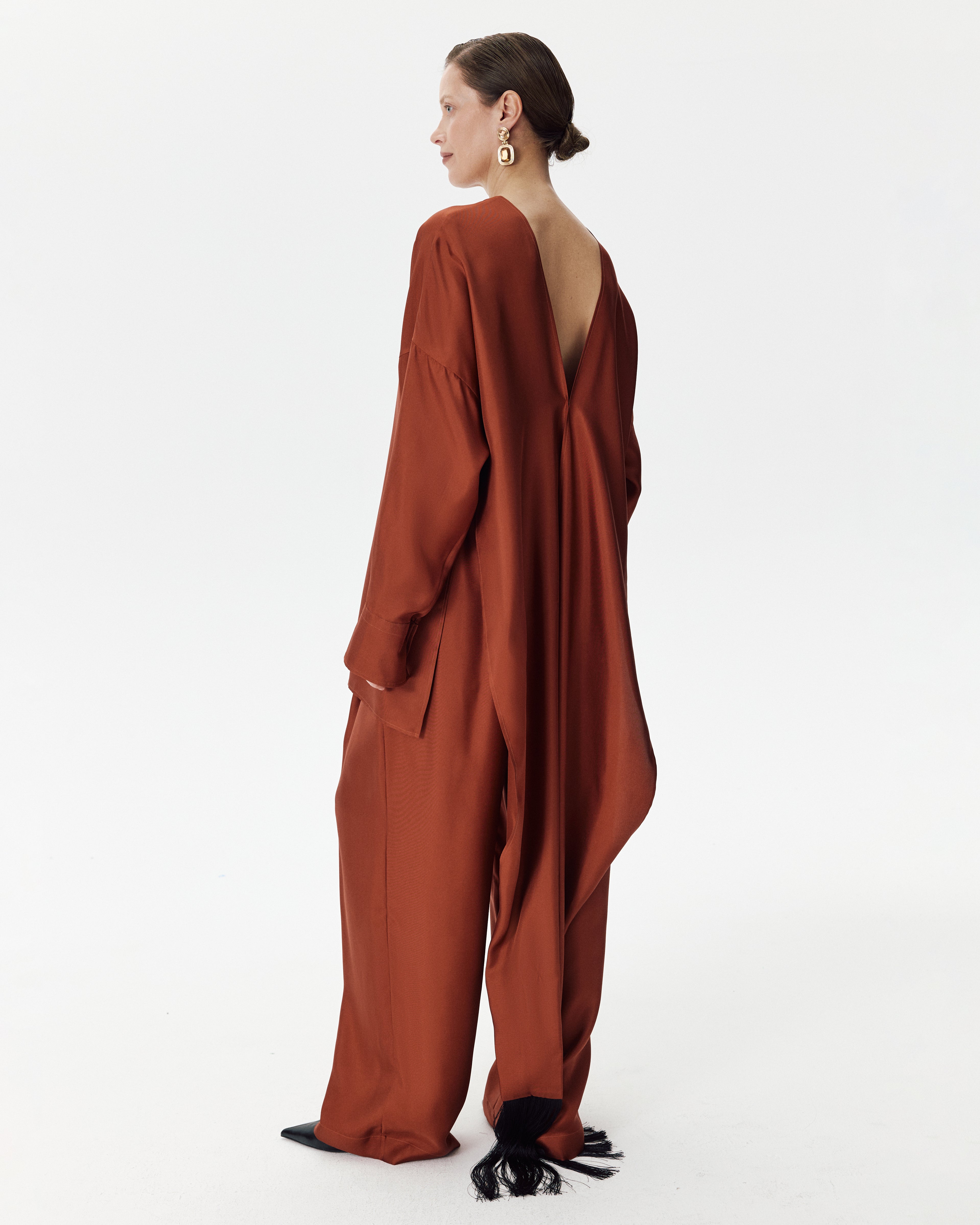 Reversible Blouse Burnt Brick