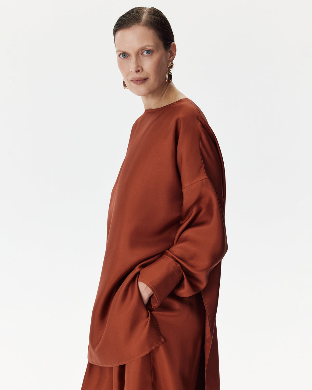 Reversible Blouse Burnt Brick