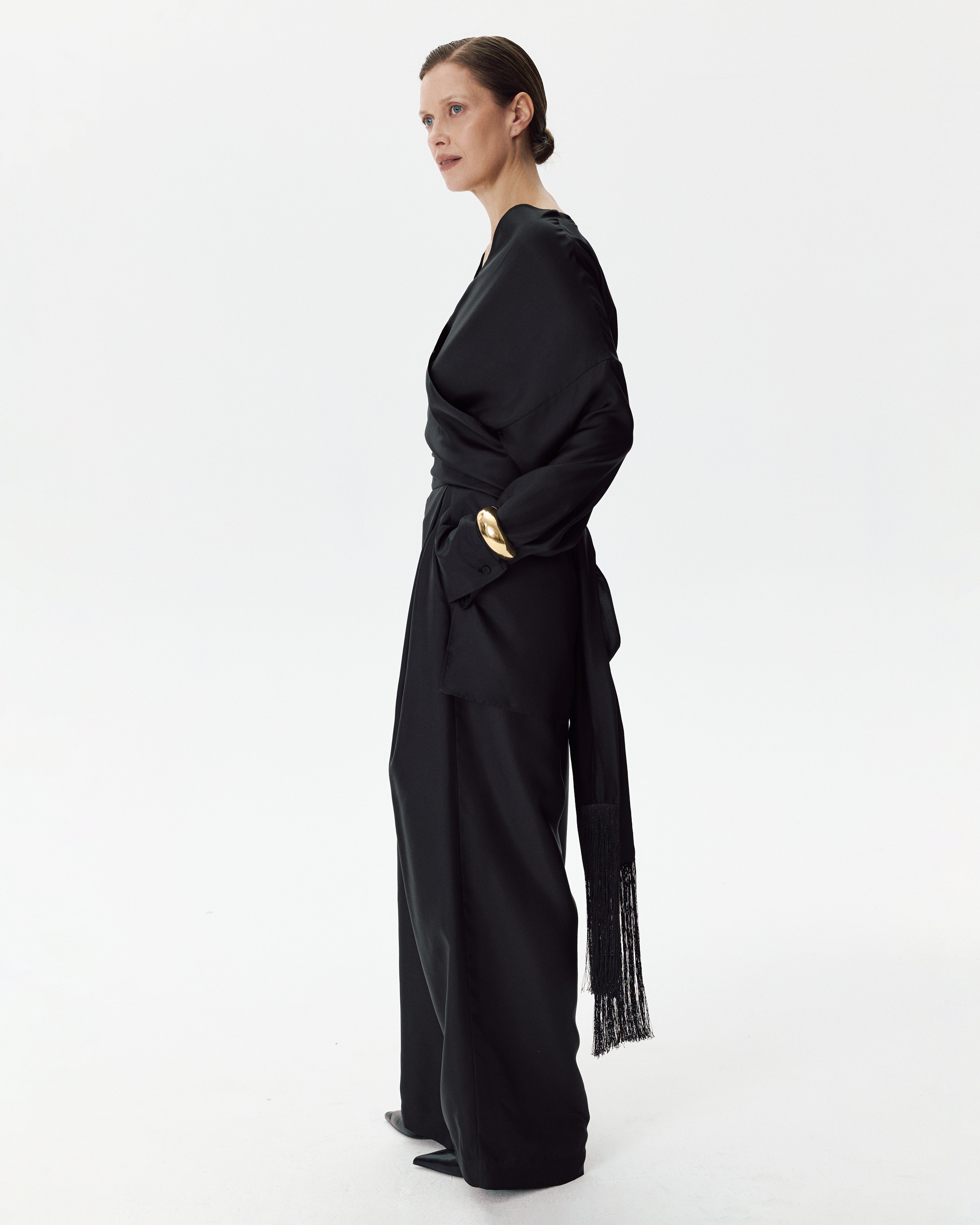 Relax Pants Diagonal Black