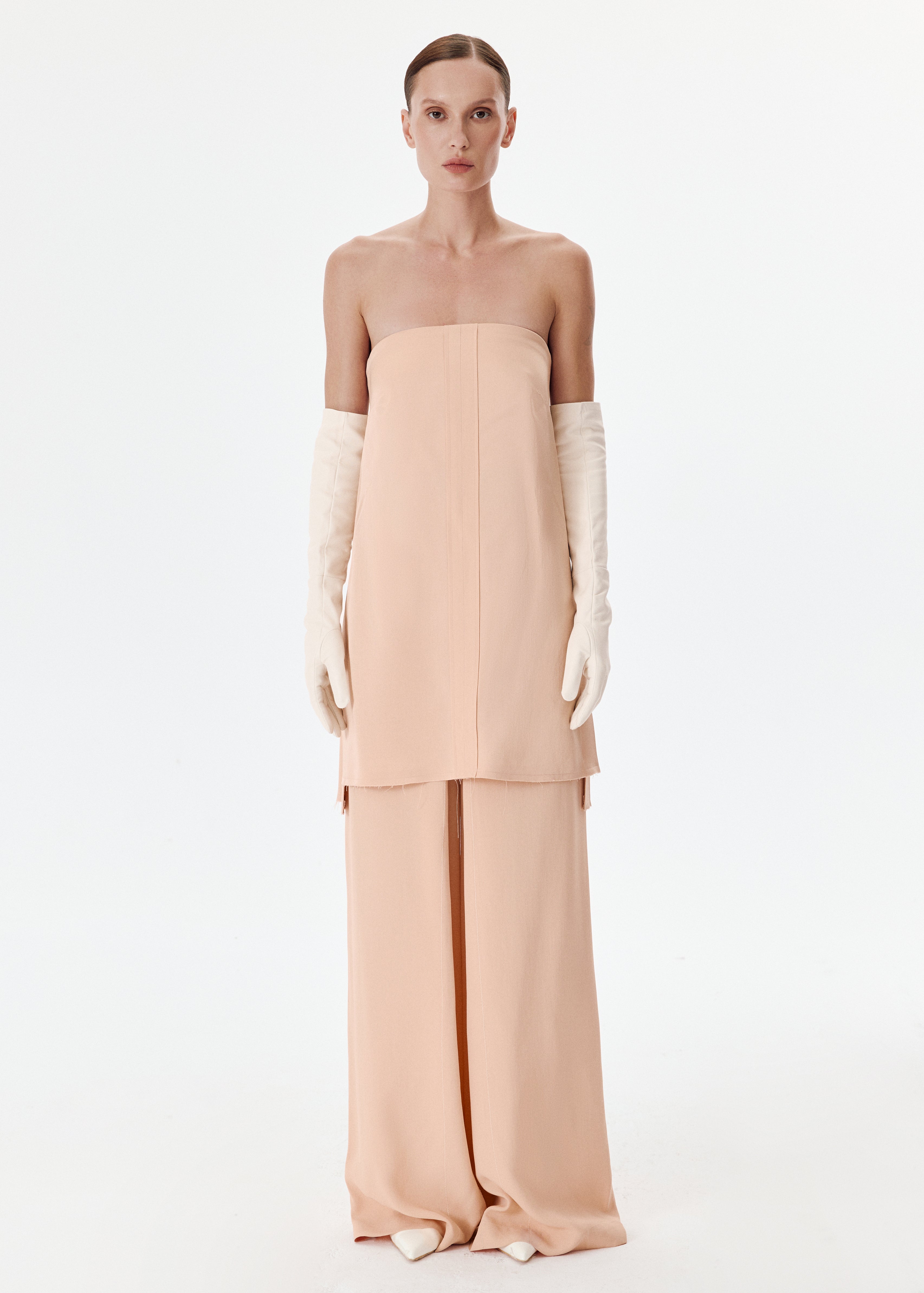 Chiarra Satine Top in Peach