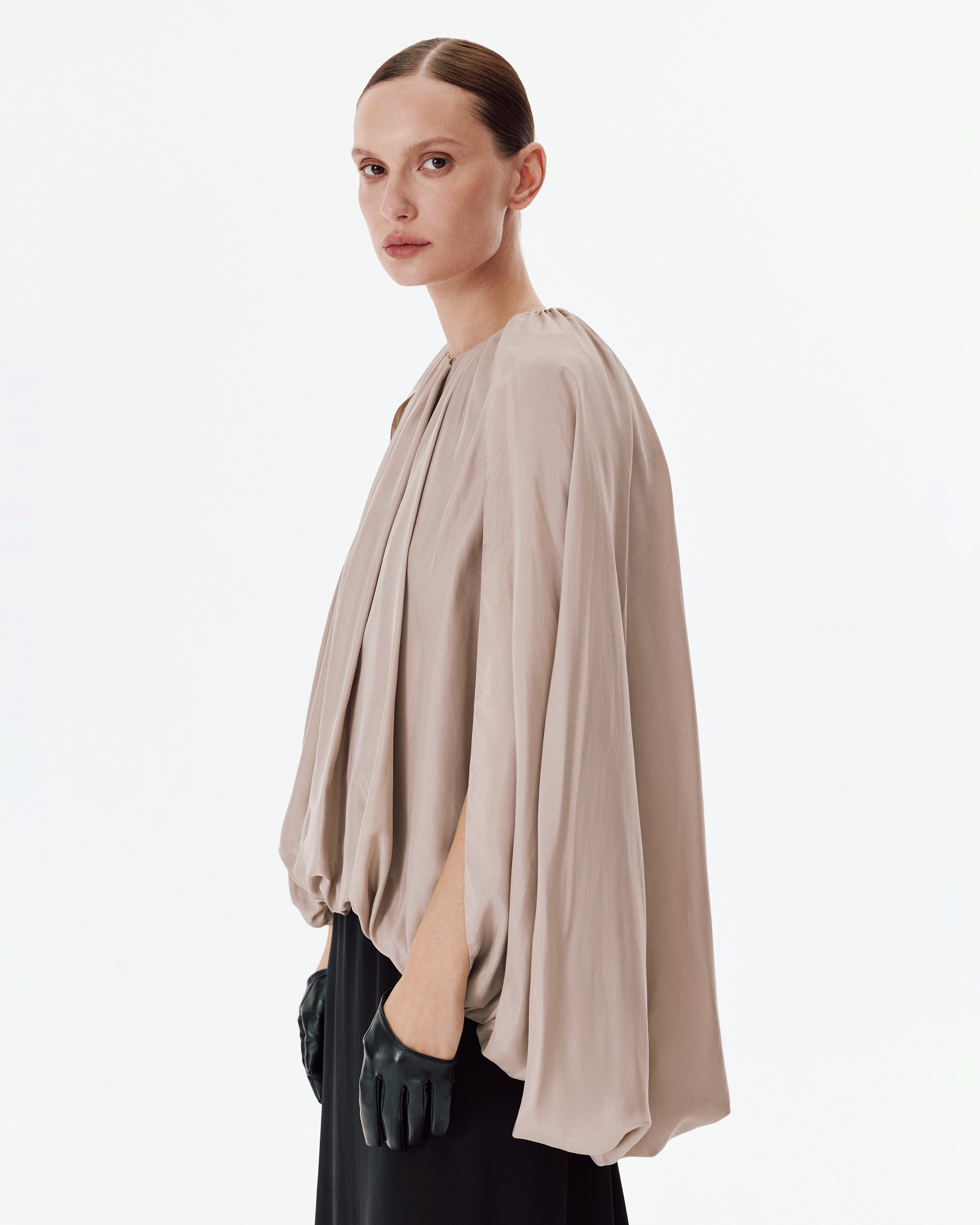 Balloon Blouse in Cold Pink