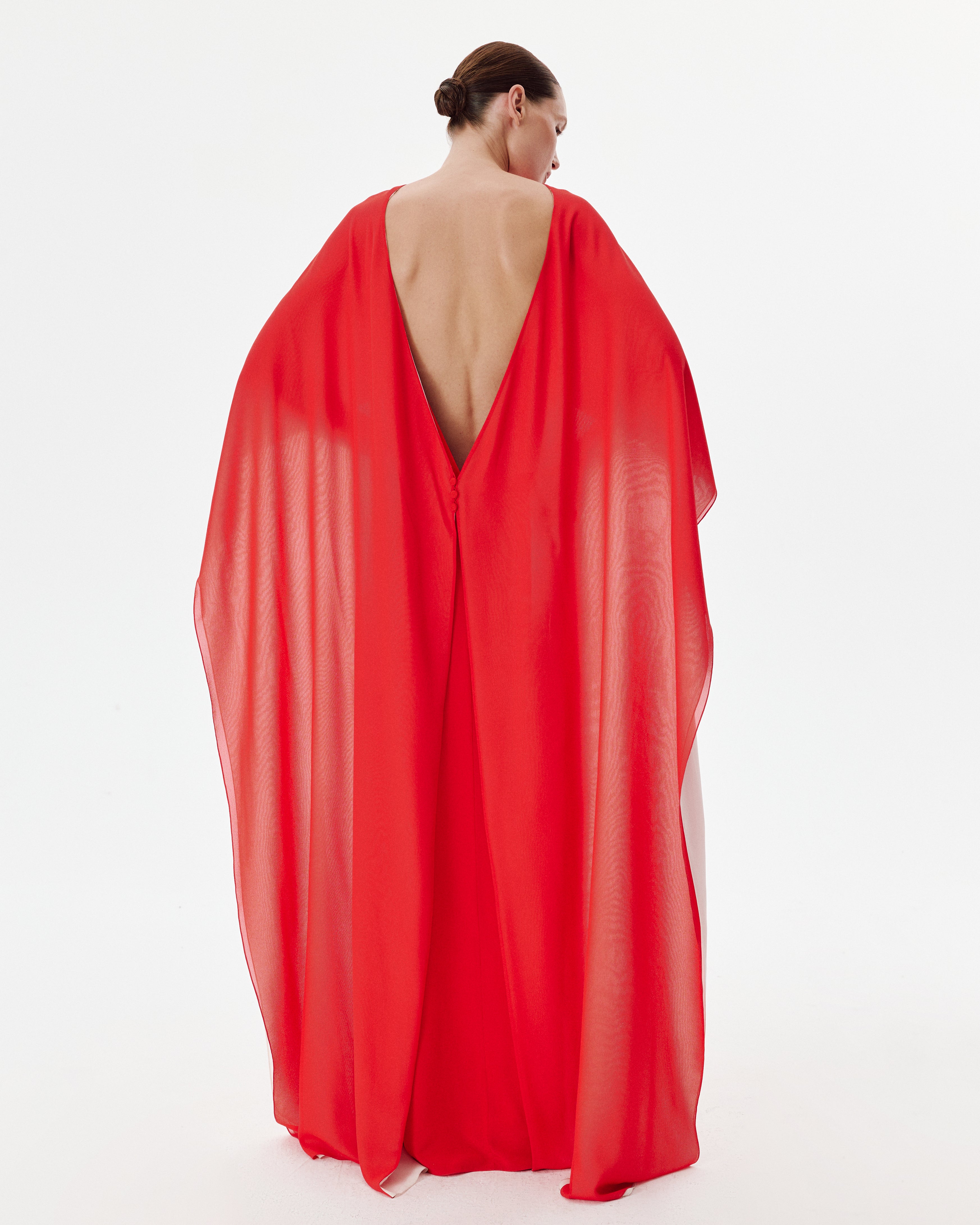 Lea Dress in Red and White