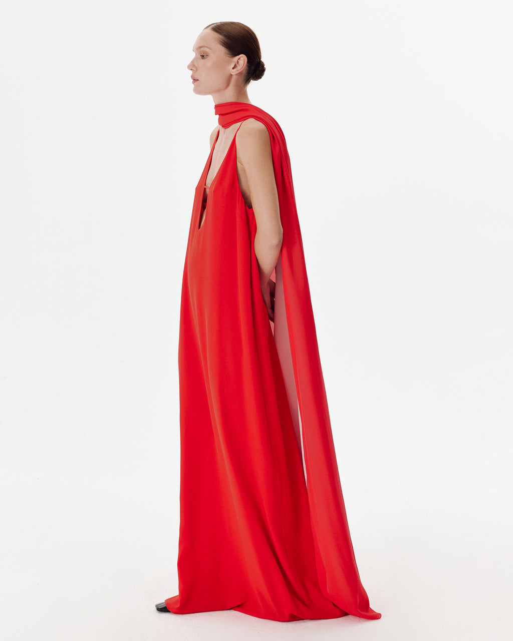 Lea Dress in Red and White