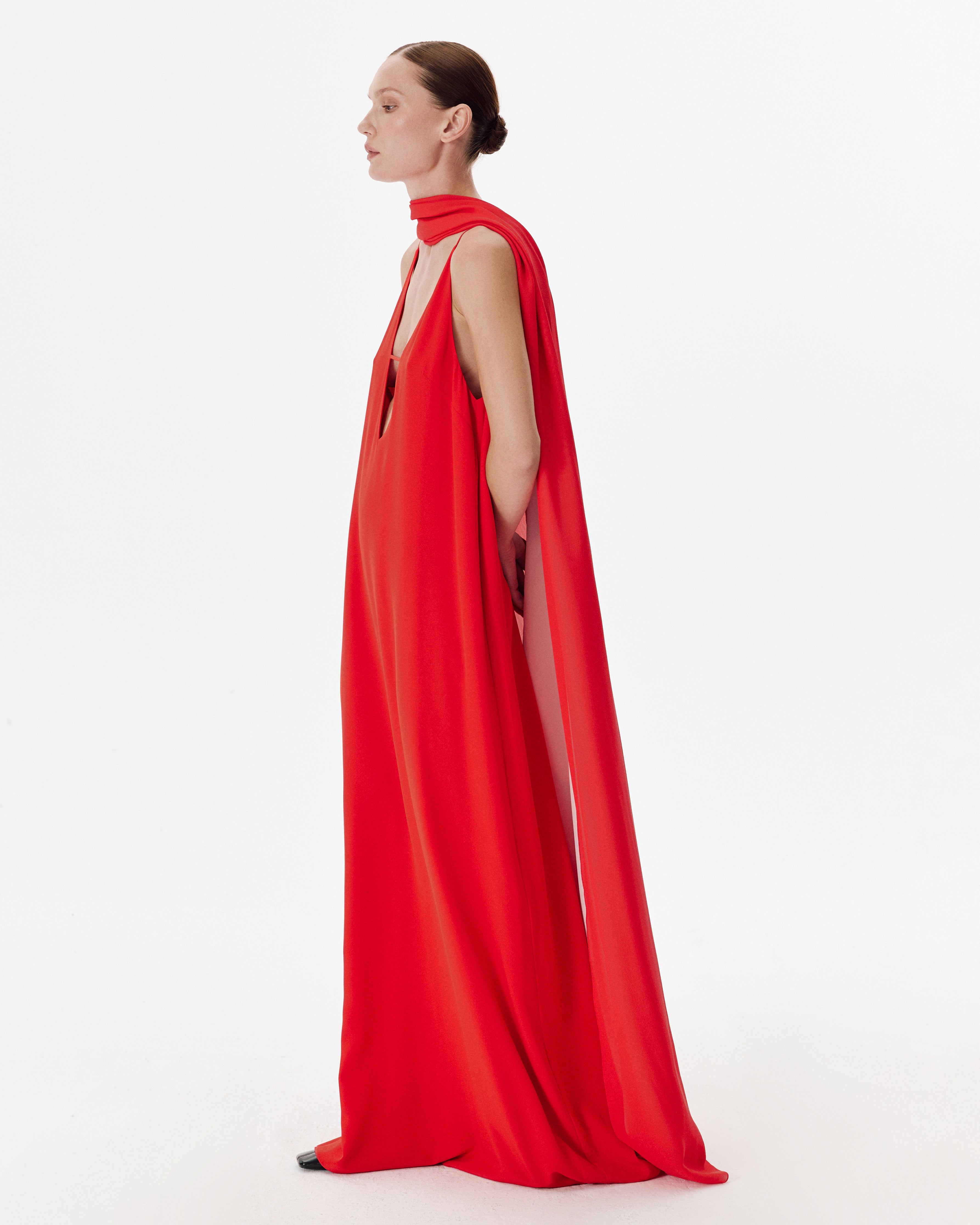 Lea Dress in Red and White