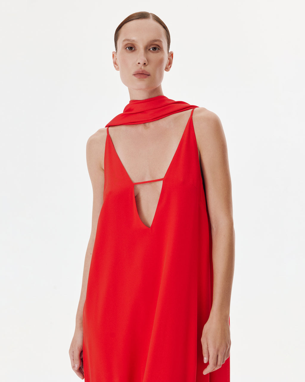 Lea Dress in Red and White