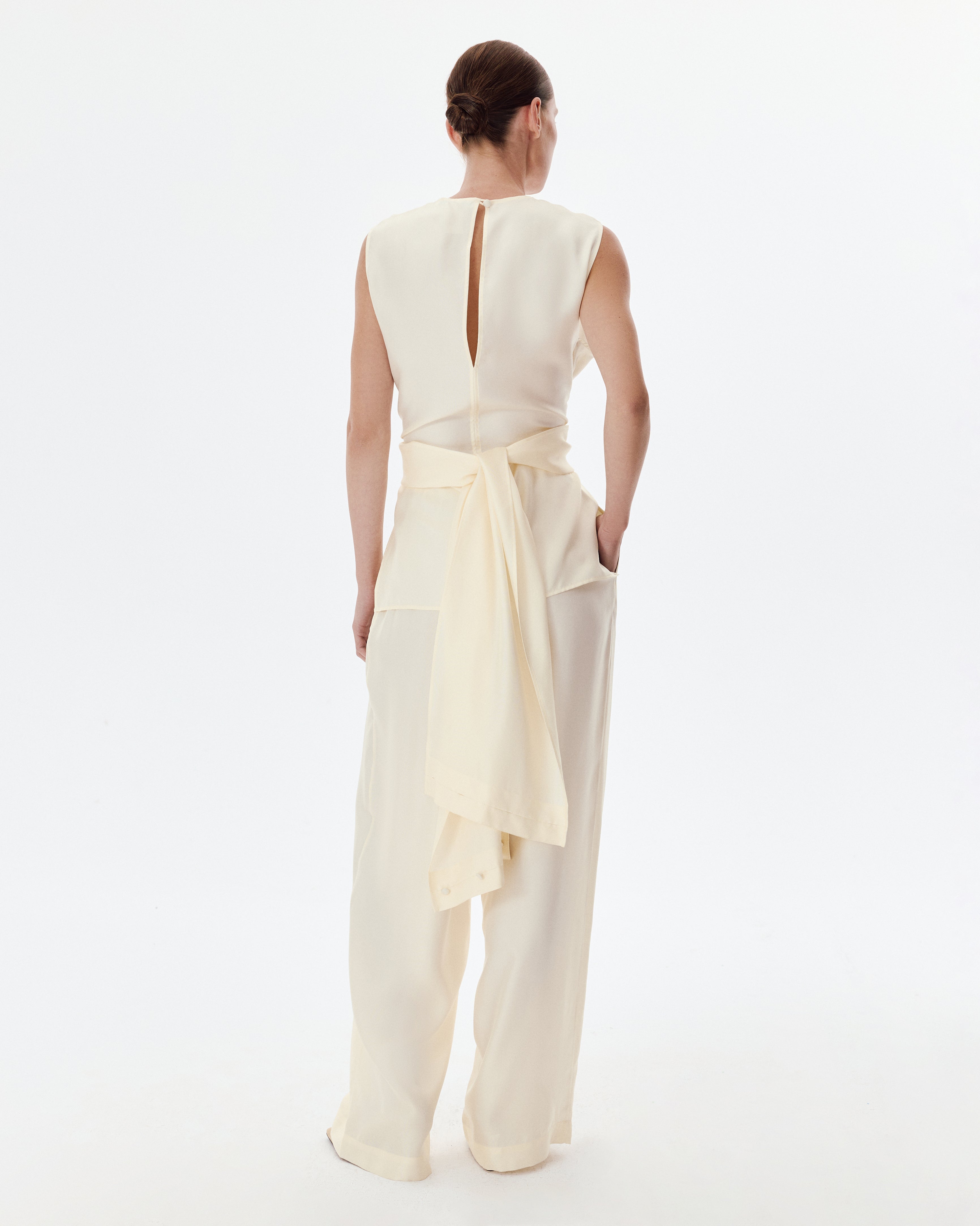 Aida Top Diagonal in Cannoli Cream