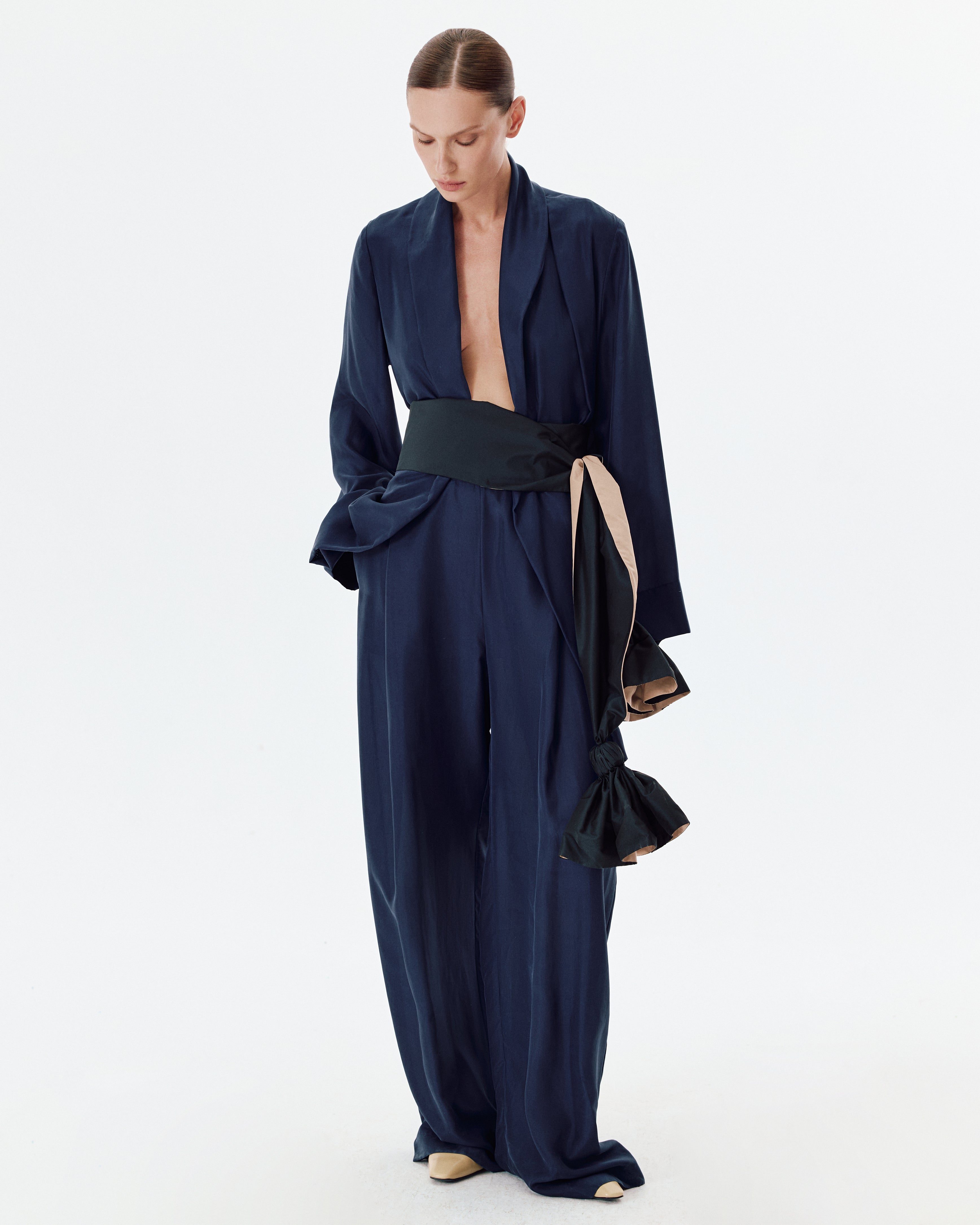 Relax Pants Habotai Navy
