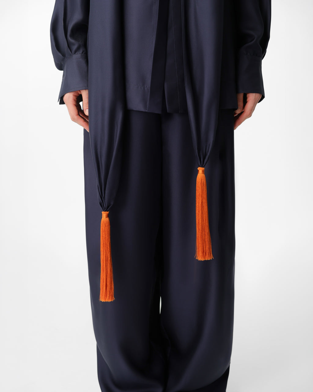 Tassels Scarf Navy