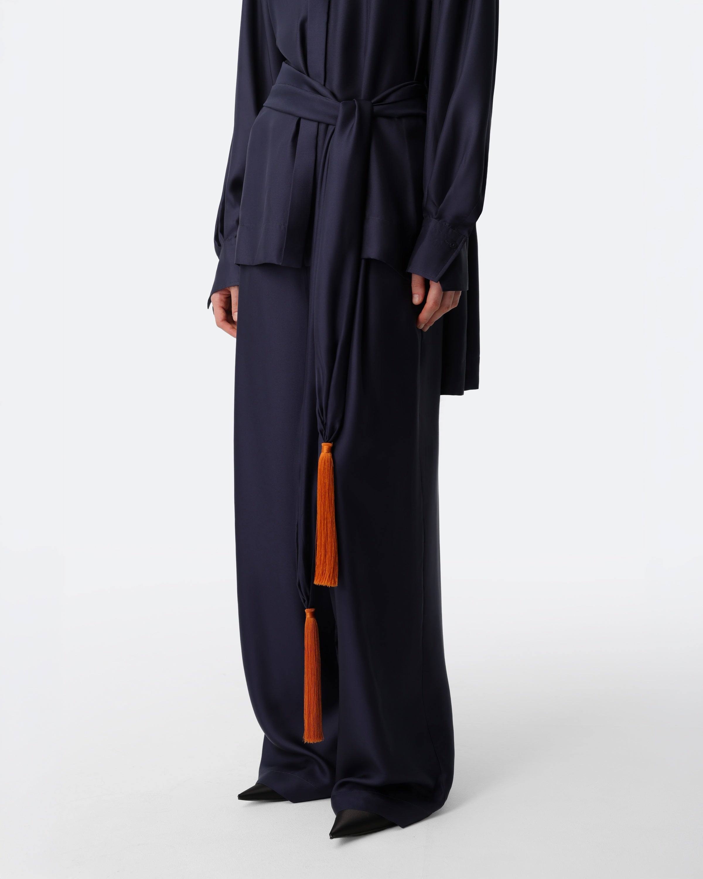 Tassels Scarf Navy