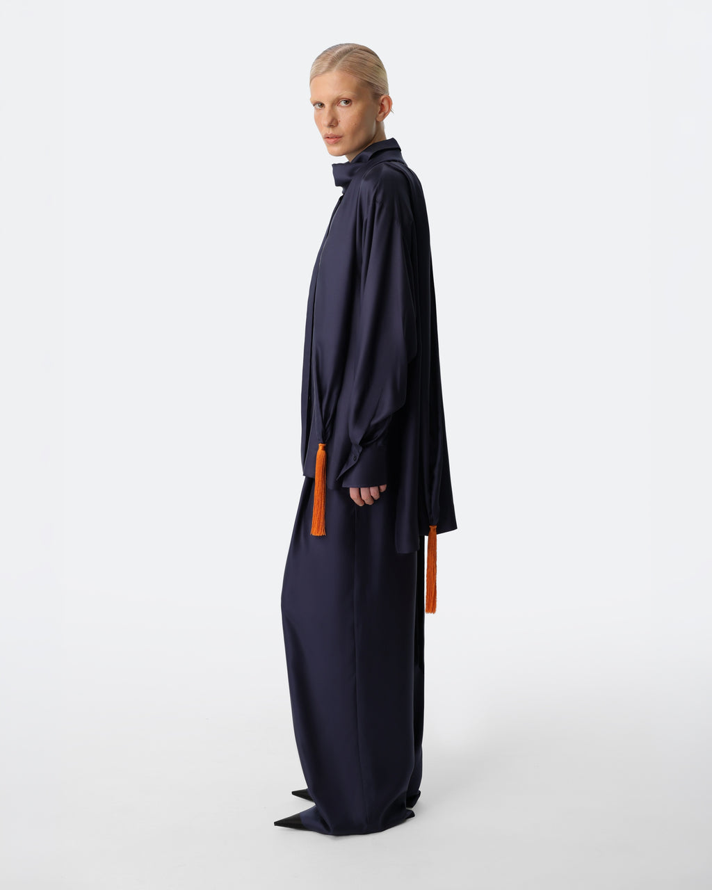 Tassels Scarf Navy