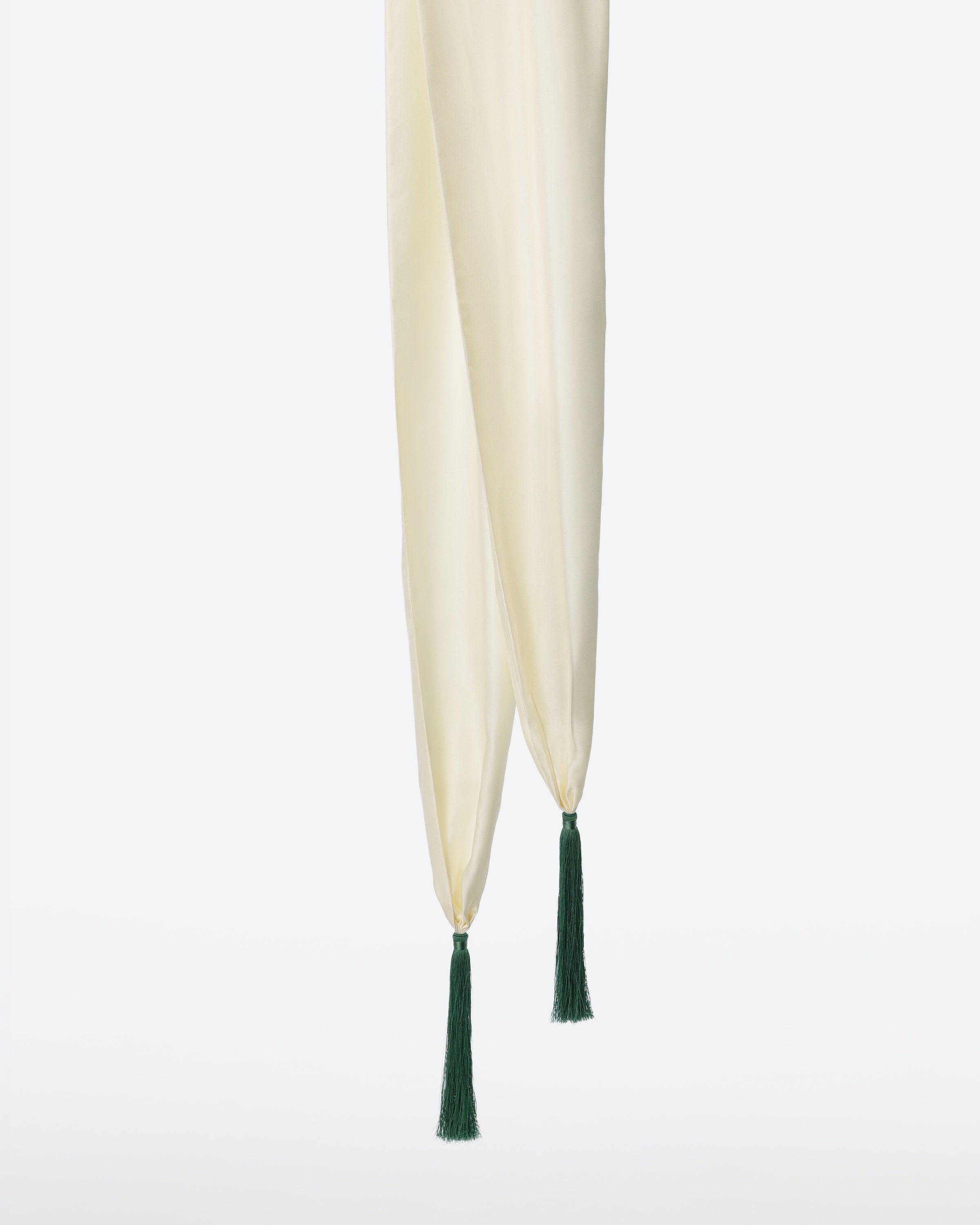 Tassels Scarf Cream & Green