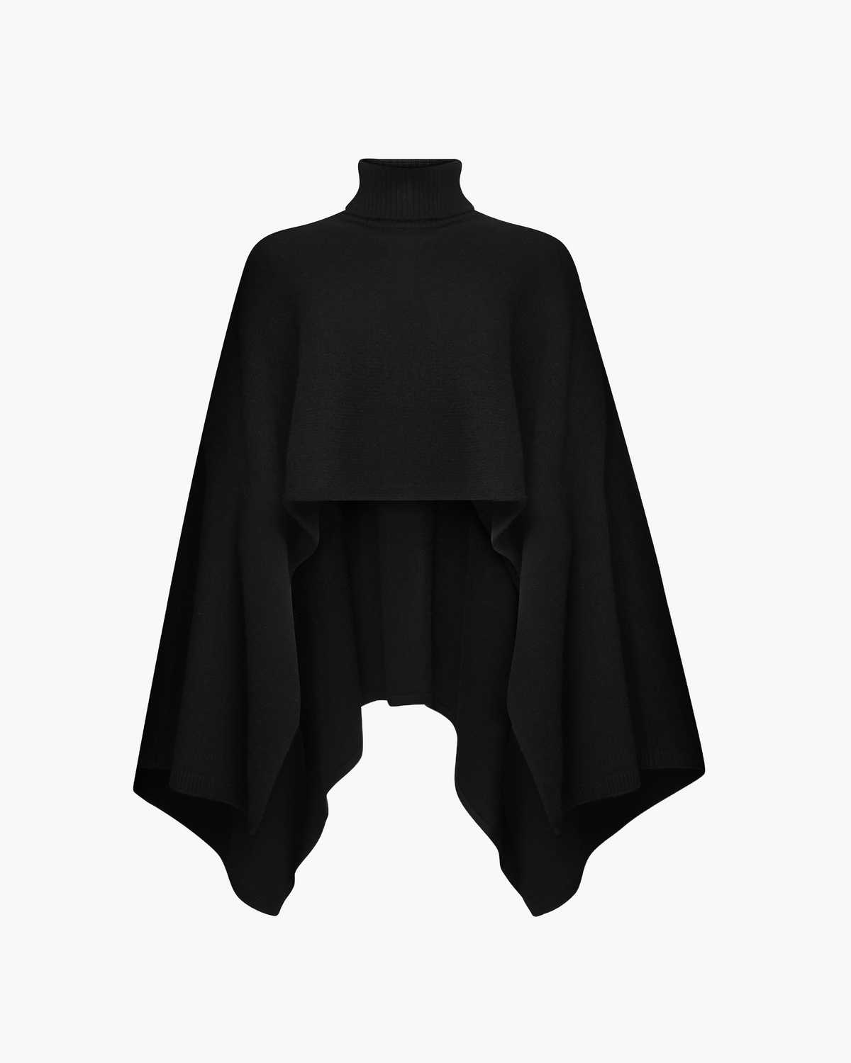 Black Cashmere Poncho