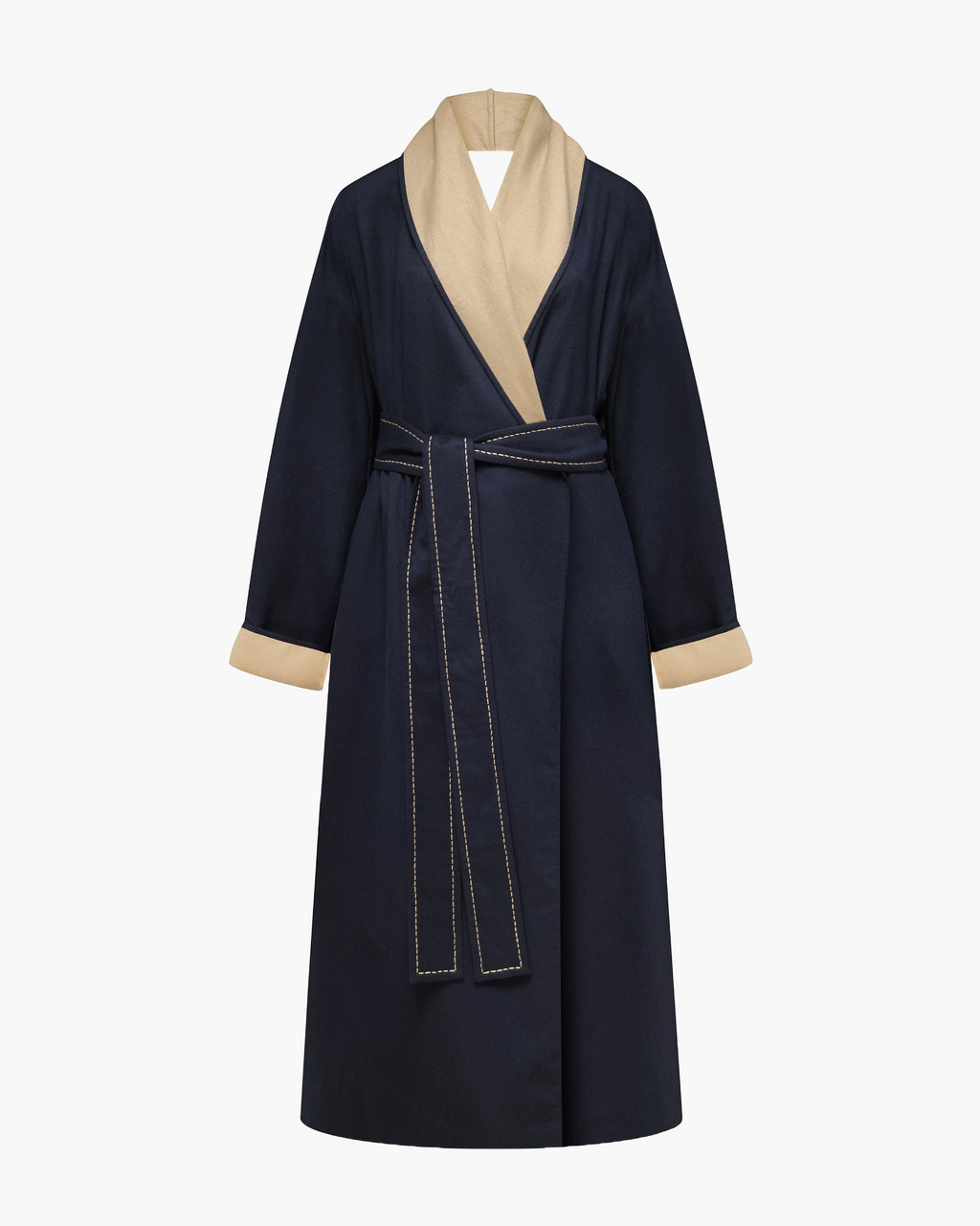The Embrace Coat Blue and Beige