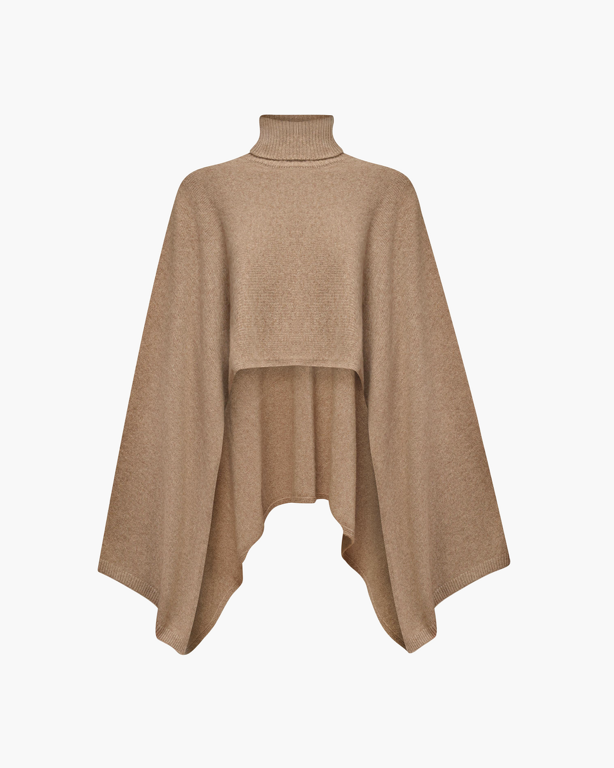 Beige Cashmere Poncho