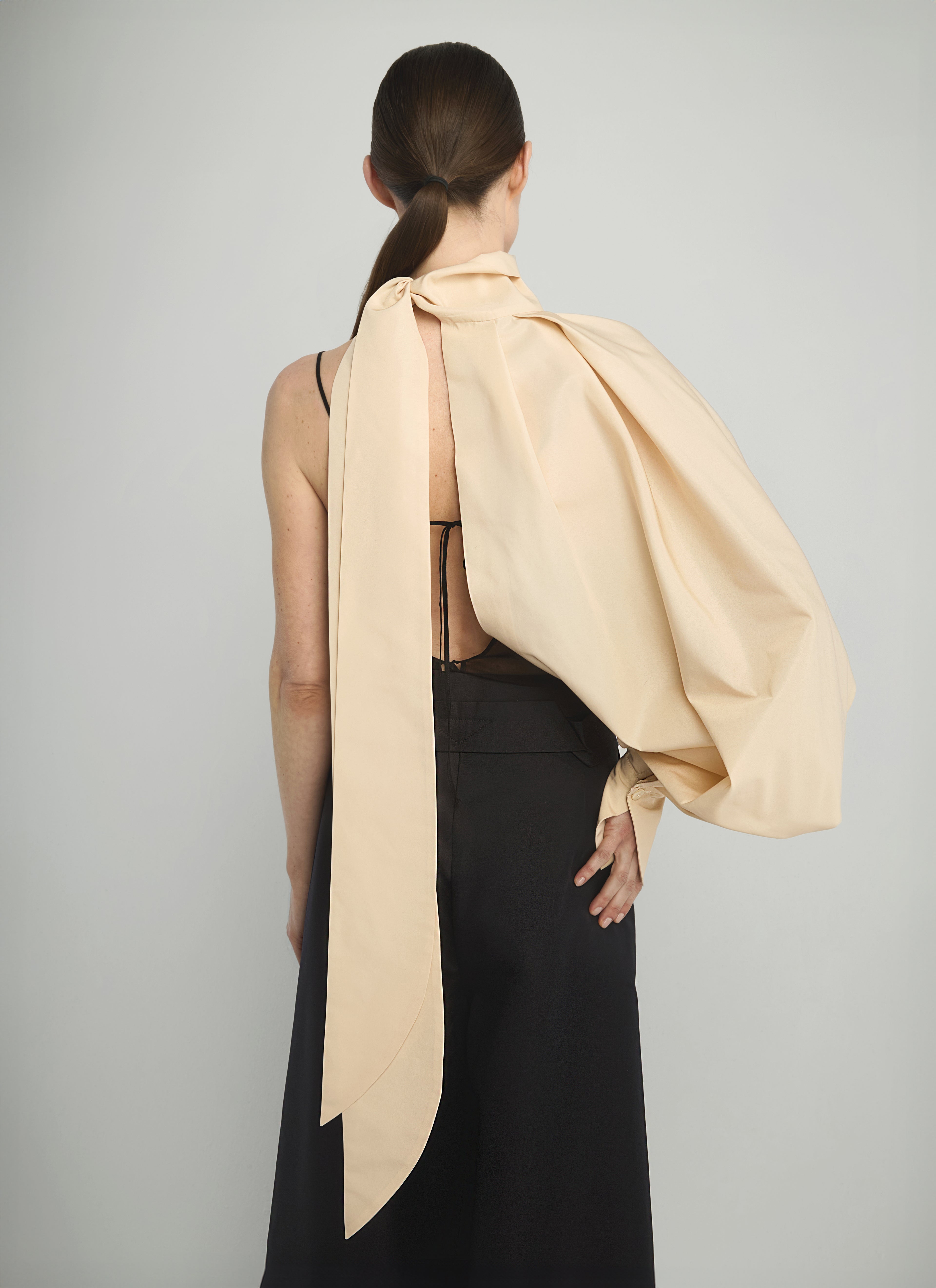 Taffeta Sleeve Cream