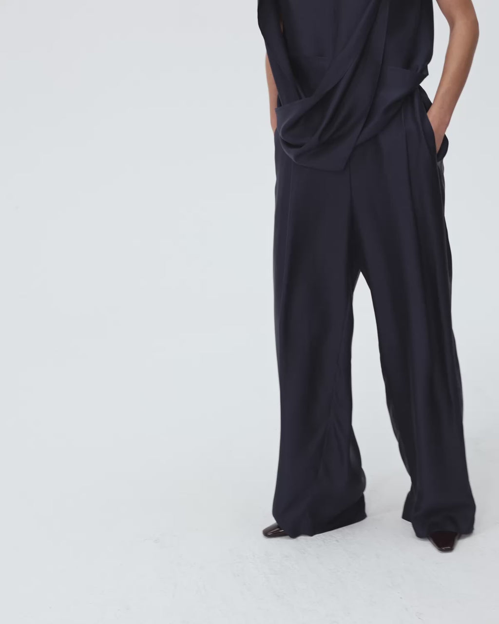 New Pants Pants Diagonal Navy