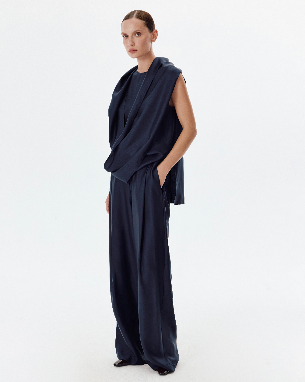 New Pants Diagonal Navy