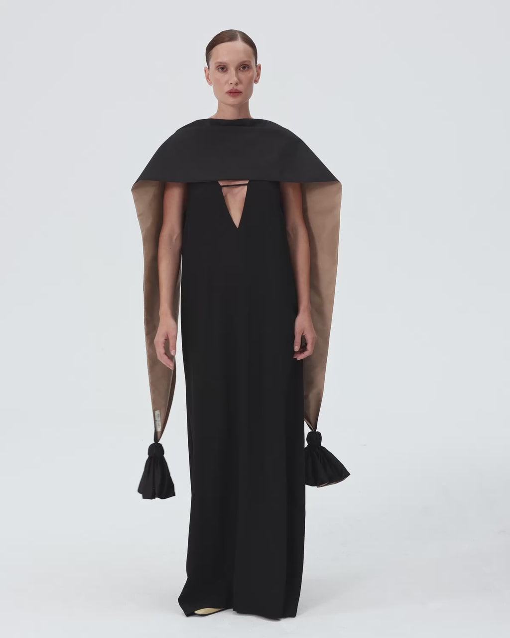 The Essential Scarf in Black and Beige