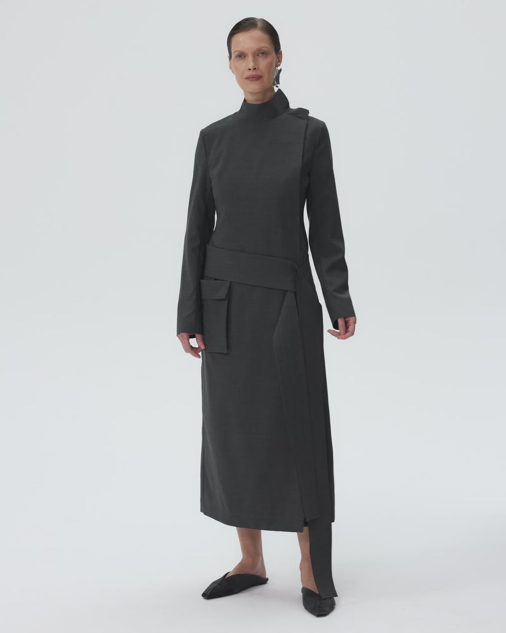 Safari Dress Grey Melange