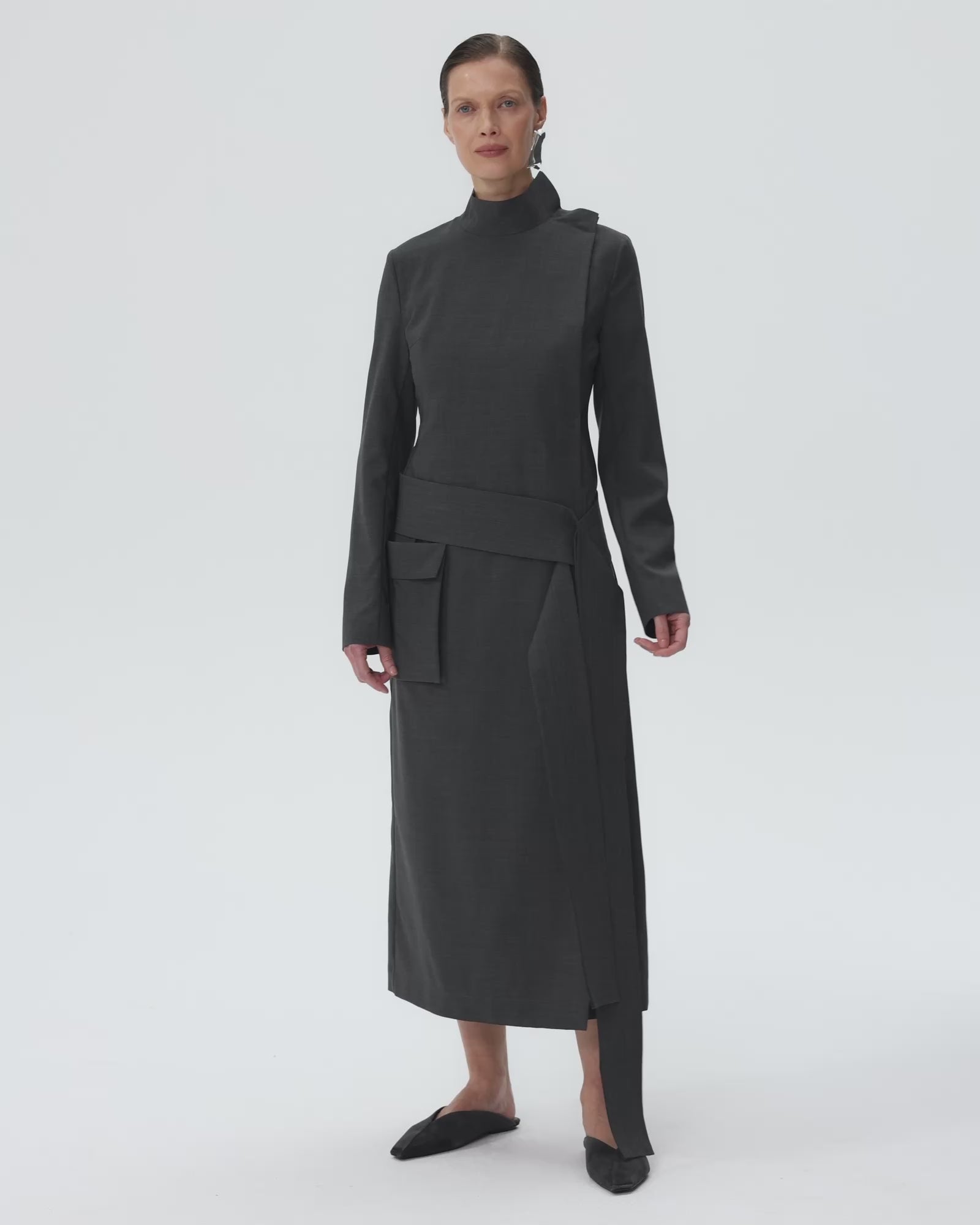 Safari Dress Grey Melange