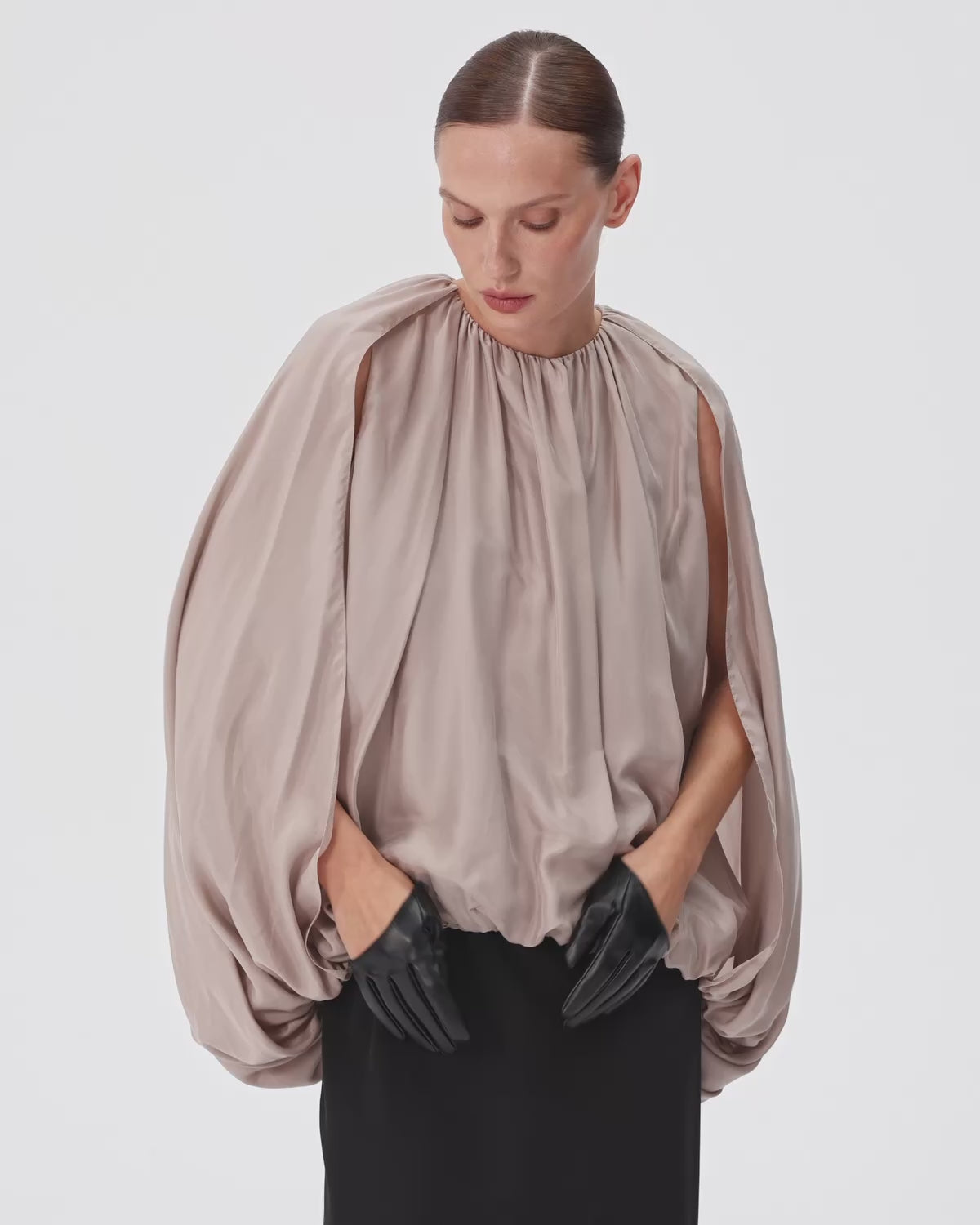 Balloon Blouse in Cold Pink