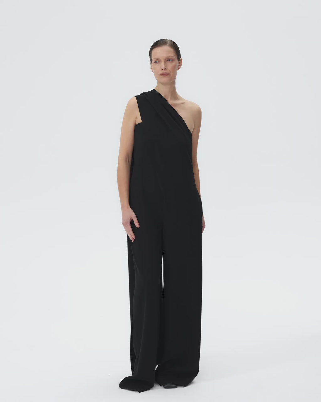 Assymetry Jumpsuit Black