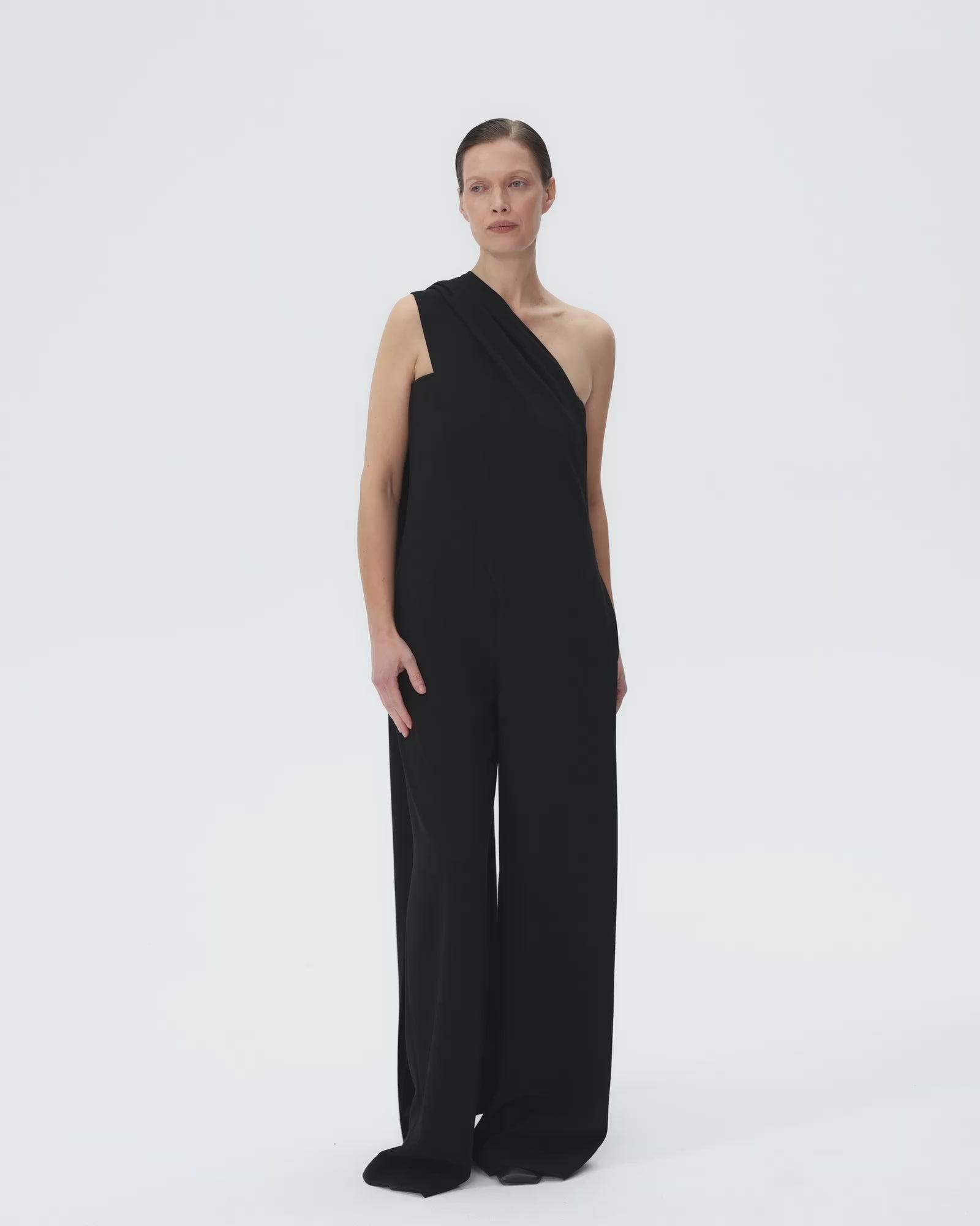 Assymetry Jumpsuit Black