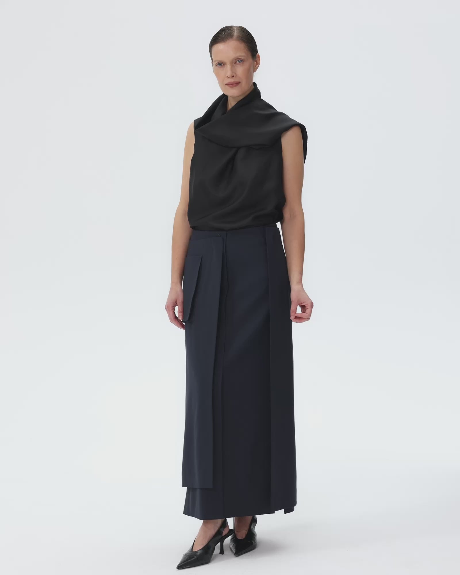 Gentleman Skirt Navy Blue