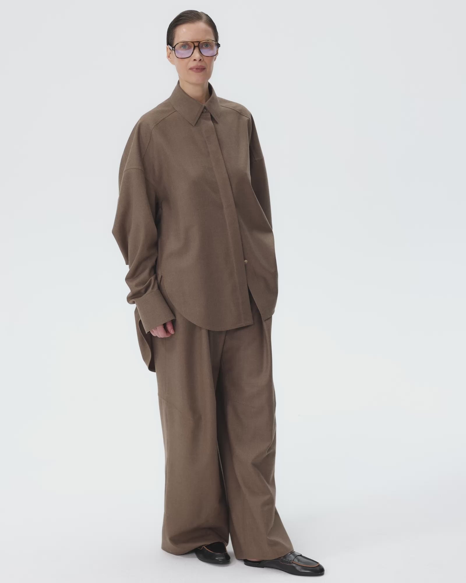 Rena Wool Pants Beige